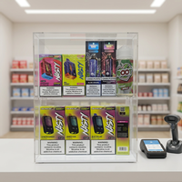 Vitrine de présentation en acrylique transparente multicouche verrouillable pour magasin de proximité