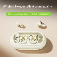 Écouteurs sans fil 3-en-1 pour le sommeil, intra-auriculaires, basses puissantes, à clipser pour la course, autonomie ultra-longue, trois écouteurs