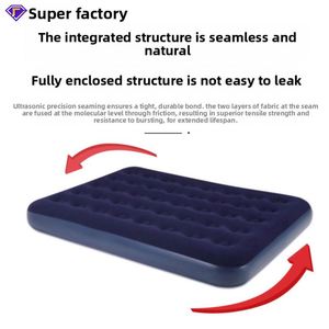 Air <b>Mattress</b> <b>Floor</b> Mat Portable Home Camping Outdoor <b>Sleeping</b> Pad Inflatable Cushion Bed Flocking 200cm - Product Image 4