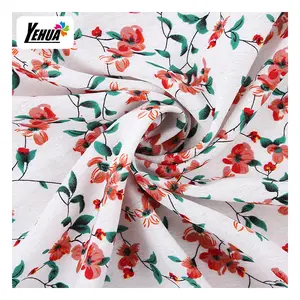 cheap stock lot rayon poplin flower printed fabric rayon viscose fabric for blouses