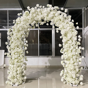 Arche de mariage écologique MTY-Top, fournisseur OEM, cadre pliable personnalisé en tissu de soie, hauteur 7-8 pieds, pour décoration d'événements commerciaux - Product Image 1