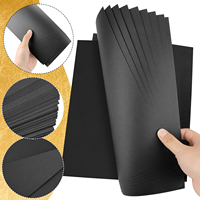 Feuille de papier cartonné noir, papier cartonné épais pour les travaux manuels, la fabrication de cartes