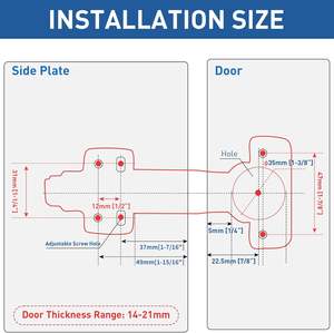 תמבי 1 זוג 45 מעלות קרוב ארון פינה צירים פינת חציצות נירוסטה הידראולי מזגנים מטבח ארונות - Product Image 3