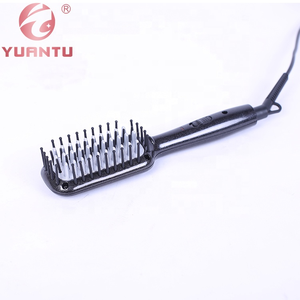 Nouveau modèle Portable 2 en 1 Mini peigne personnalisé lisseur Styles de maison chauffage rapide sèche-cheveux brosse peigne chaud - Product Image 6
