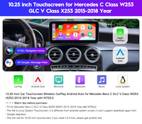 Pour Mercedes Benz C GLC classe W205 W253 NTG5.0 CKSD 10.25 "Linux lecteur multimédia Apple Carplay sans fil