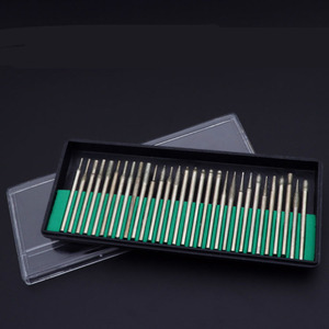 30 Cái 3/2.35Mm Titanium <span class=keywords><strong>Diamond</strong></span> Burrs Bur Bit Set Công Cụ Quay Drillac Mũi Khoan Công Cụ Điện Trên Trang Sức - Product Image 4