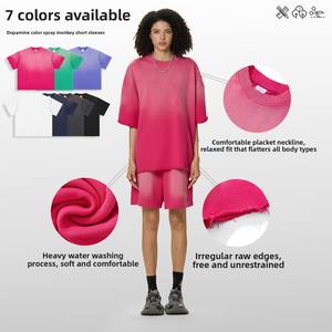 เสื้อยืดผู้ชายสไตล์อเมริกันวินเทจ น้ำหนัก 350 กรัม ทรงหลวม ไหล่ตก แขนสั้น ขายส่ง - Product Image 4