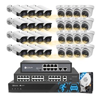 Sistema de Cámaras de Seguridad PoE 4COVR de 32 Canales 4K OEM para Interiores y Exteriores, 8MP, CCTV IP, Detección Facial por IA, Audio Bidireccional, Sirena a Todo Color