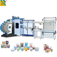 Imprimante offset automatique à grande vitesse LC 9 couleurs pour gobelets et bols jetables en papier/plastique, impression de logo personnalisée