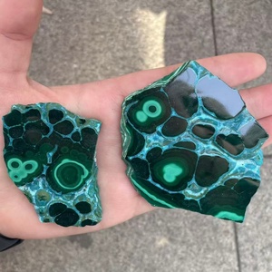 Venta al por mayor de gemas naturales en bruto: Rodajas de <span class=keywords><strong>crisocola</strong></span> con malaquita, especímenes de cristal de forma libre para decoración Feng Shui - Product Image 5