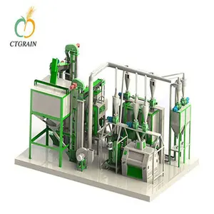 ethiopian wheat flour milling machine with cleaning unit