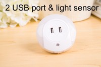 Lampes murales avec capteur de lumière à deux ports USB 2022 populaires