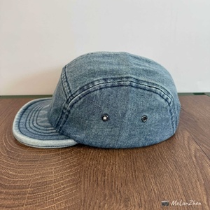 Cappellino da Baseball Unisex in Denim Stile Giapponese Retrò, con Visiera Corta in PVC a 5 Pannelli, Resistente, con Visiera Morbida a Cinque Segmenti, Versatile - Product Image 4