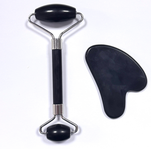 Facial <b>Roller</b> Black Xiuyan <b>Jade</b> Guasha Set for Facial Massage - Product Image 5
