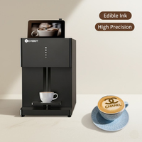 Новый автоматический принтер EVEBOT EB-PRO 600DPI для селфи, кофе и еды, с пищевыми чернилами для латте-арта и печати десертов, гарантия 1 год