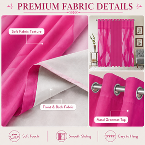 Lüks <span class=keywords><strong>3</strong></span> Parça Oturma Odası Perdesi 52x94 İnç Ağır Kumaş Pencere Perdeleri Grommet Üstlü Perdeler Toptan Satış - Product Image 2