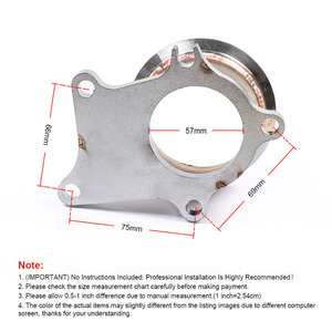 Adaptador Turbo Tipo V de Acero Inoxidable de 3 Pulgadas para Modificación de Automóviles, Compatible con Brida T3/T4 para Piezas de Turbocompresor - Product Image 5