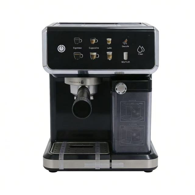 AKANE Portable Electric Automatic Espresso Coffee Machine 1350W 1.5L Water Tank 300g Bean Storage 15 Bars Hotel Household