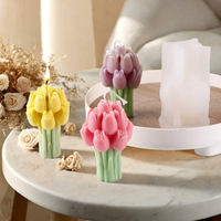 Großhandel Silikon harzform Tulpen form Kerzen form für Heim dekoration Duft kerzen form