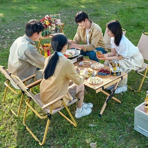 Camping Chair Outdoor Folding Portable Aluminum <b>Frame</b> Moon Chair Beach Chair Picnic Chair Lightweight Foldable Chair - Product Image 2