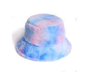Caldo ed elegante pelliccia sintetica calda e soffice foglia di cartone animato Velour pescatore inverno arcobaleno <span class=keywords><strong>nuvola</strong></span> cravatta disegno cappello a secchiello - Product Image 3