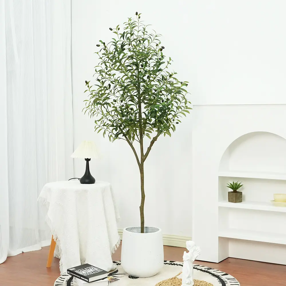 Современное искусственное дерево бонсай в пластиковых горшках искусственное оливковое дерево сад ландшафтный Декор для дома