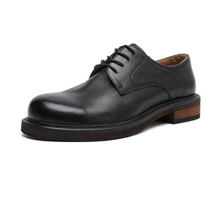 Chaussures Derby en Cuir Véritable Haut de Gamme pour Hommes – Décontractées, Rehaussantes, Artisanales, Idéales pour Mariage - Product Image 2