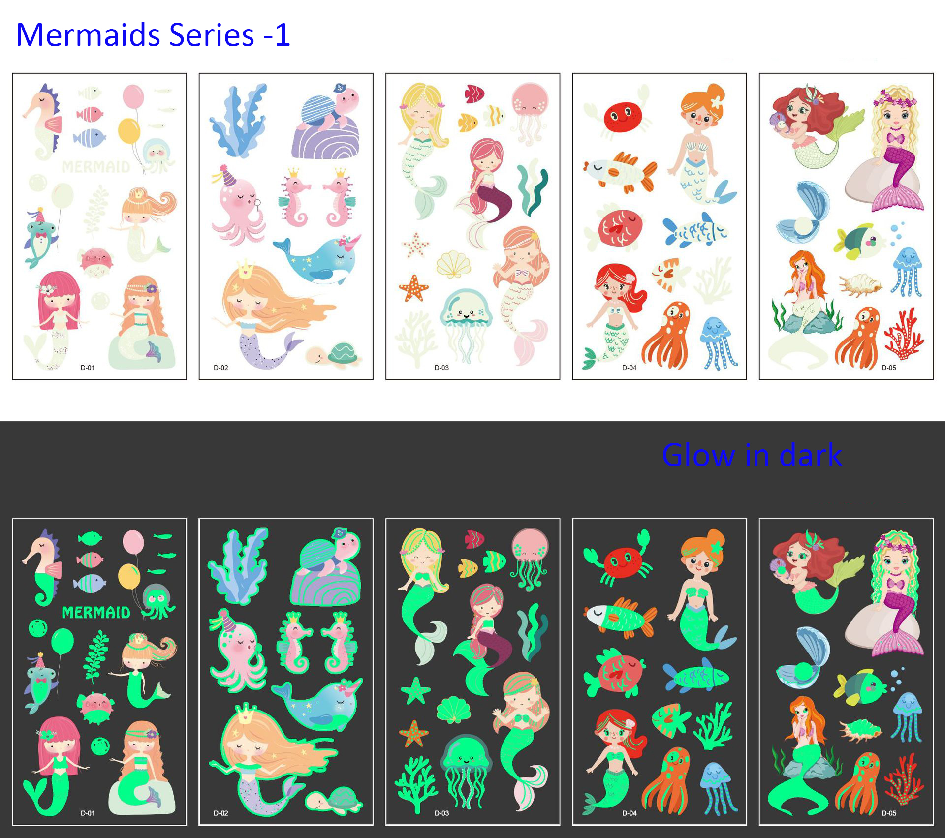 Mermaid 1 - 5 pcs/bag