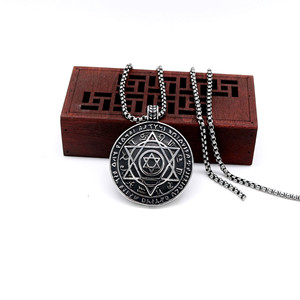 yunnique <b>Titanium</b> Steel Geometric Pendant Necklace Unisex Fashion Jewelry Retro Magic Design - Product Image 3