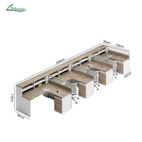 Offre Spéciale mélamine L forme coin bureau de travail modulé 3 personnes 6 personnes Table de poste de travail avec classeur