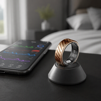 Bague connectée étanche IP68, suivi de la santé, fréquence cardiaque, oxygène sanguin, sommeil, HRV, surveillance du stress, charge magnétique