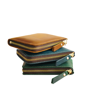 Avrupa tarzı popüler kare kart tutucu çantalar en kaliteli hakiki deri fermuar cüzdan mens için - Product Image 2