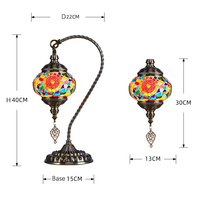 Lampe de table LED bricolage turque avec base d'ampoule E14 en fer et verre pour salle de lecture Design moderne