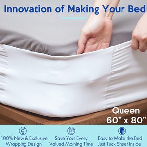 Coffret d'emballage extensible pour jupe de lit d'hôtel, housse en Jersey, extensible à 4 voies, Ultra doux, sans froissage, remplacement - Product Image 2