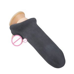 Bestseller TPE Amerikanische Penisvergrößerungshülle Verlängerungshülle Penis-Extender Kondom Sexspielzeug - Product Image 4