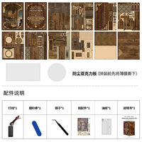 Modèle de maison en bois à assembler soi-même, livre 3D, jouet BV02-008, livres anciens pour les 14 ans et plus