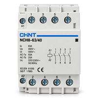 Contacteur AC modulaire CHINT NCH8 20A 25A 40A 63A 1P 2P 4P Bobine 24V 220/230V 50/60Hz Rail DIN pour contrôle domestique et industriel
