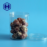 Vente en gros de design moderne Chewing-gum jetable en plastique PET pour barbe à papa Biscuits Boîte d'emballage alimentaire Couvercle anti-fuite BPA