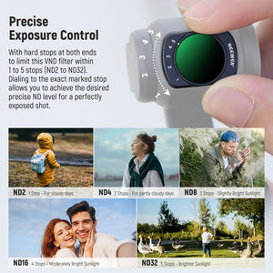 NEEWER Lot de 3 FL-B28 pour DJI Pocket 3 ND2-32 CPL 1/4 noir <span class=keywords><strong>Diffusion</strong></span> 0.75X objectif grand angle et 2X filtres d'objectif macro - Product Image 5