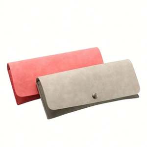 Estuche Protector para Gafas de Sol, Personalizado con Logotipo, Retro, Portátil, de Piel Sintética Rosa, Funda Protectora para Lentes - Product Image 2