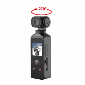 5K Ultra HD Wifi Sports Cam Câmera de Ação Bolso 270 Rotatable Vlog 30M Caso À Prova D' Água Capacete Viagem Gravador de Bicicleta