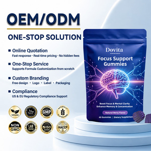Gummies de phosphatidylsérine de marque privée fabriquées aux États-Unis pour une concentration cérébrale et une mémoire optimales chez les adultes – Usine de gummies aux États-Unis - Product Image 1