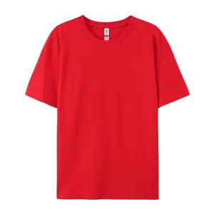 Personnalisation en gros de 100% T-shirts blancs en pur coton, t-shirt surdimensionné pour hommes tissu tricoté vierge ordinaire