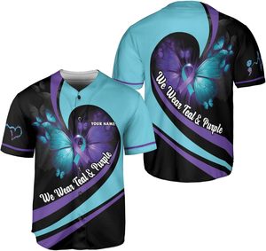 Ensembles de maillots de baseball de sport Soutien à la santé mentale Prévention du suicide unisexe Anti-bactérien évacuant l'humidité US - Product Image 4