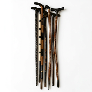 <b>Wooden</b> Walking Cane with Horn <b>Handle</b> Handmade Walking Stick Traditional <b>Wooden</b> Cane Decorative Vintage Style Walking Staff - Product Image 1