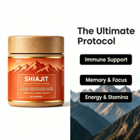 Gummies OEM Complexe Shilajit avec Mousse de Mer, Crinière de Lion et Racine de Bardane pour le Soutien Immunitaire et la Gestion de l'Énergie chez l'Adulte - Marque Blanche en Gros