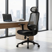 Chaise de bureau exécutive ergonomique moderne en plastique avec hauteur réglable pour usage commercial