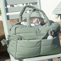 Organisateur de couches pour bébés en nylon portable personnalisé écologique sac à dos à bandoulière rembourré pour maman fourre-tout sac à langer