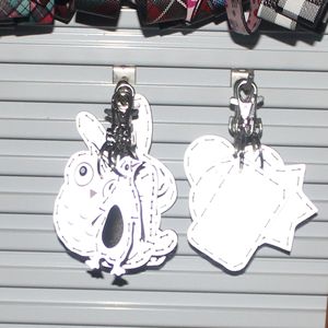 Porte-clés en cuir artificiel réfléchissant, pendentif animal (hibou, chat, lapin, ours, pingouin), accessoire de sécurité nocturne - Product Image 4