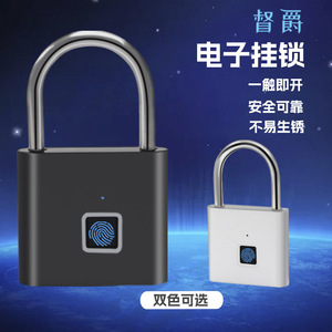 Dujue Electronic Padlock Fingerprint Smart <b>Lock</b> Outdoor Waterproof Anti-Theft <b>Dual</b> Color Option - Product Image 1
